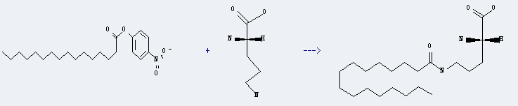 Hexadecanoic acid,4-nitrophenyl ester is used to produce Palmitoyl-(S)-ornithine